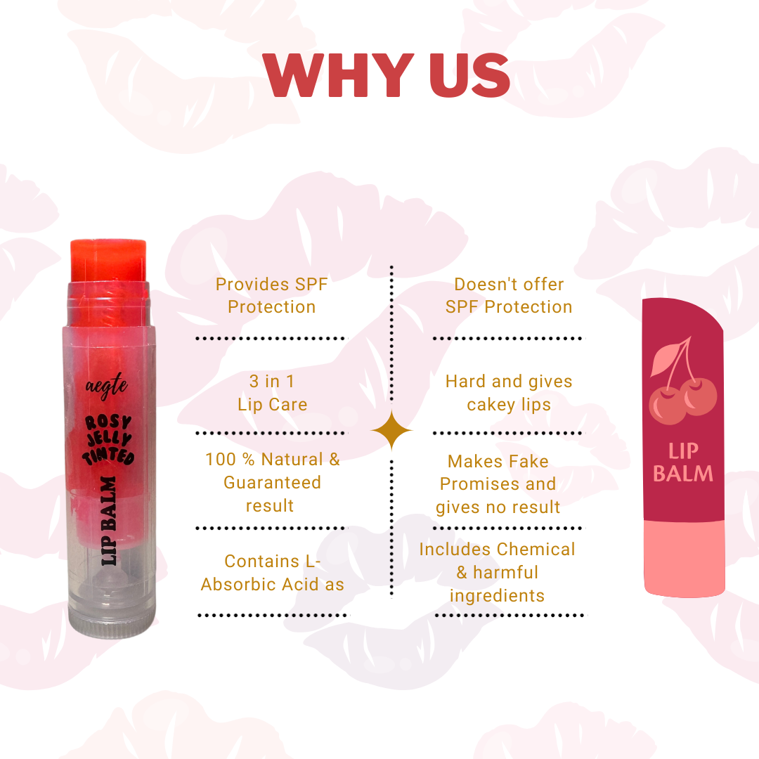 Aegte 360° Protect Jelly Tinted Lip Lightening Treatment Balm SPF 30++ Lightens Dark Lips | SPF Lip Balm