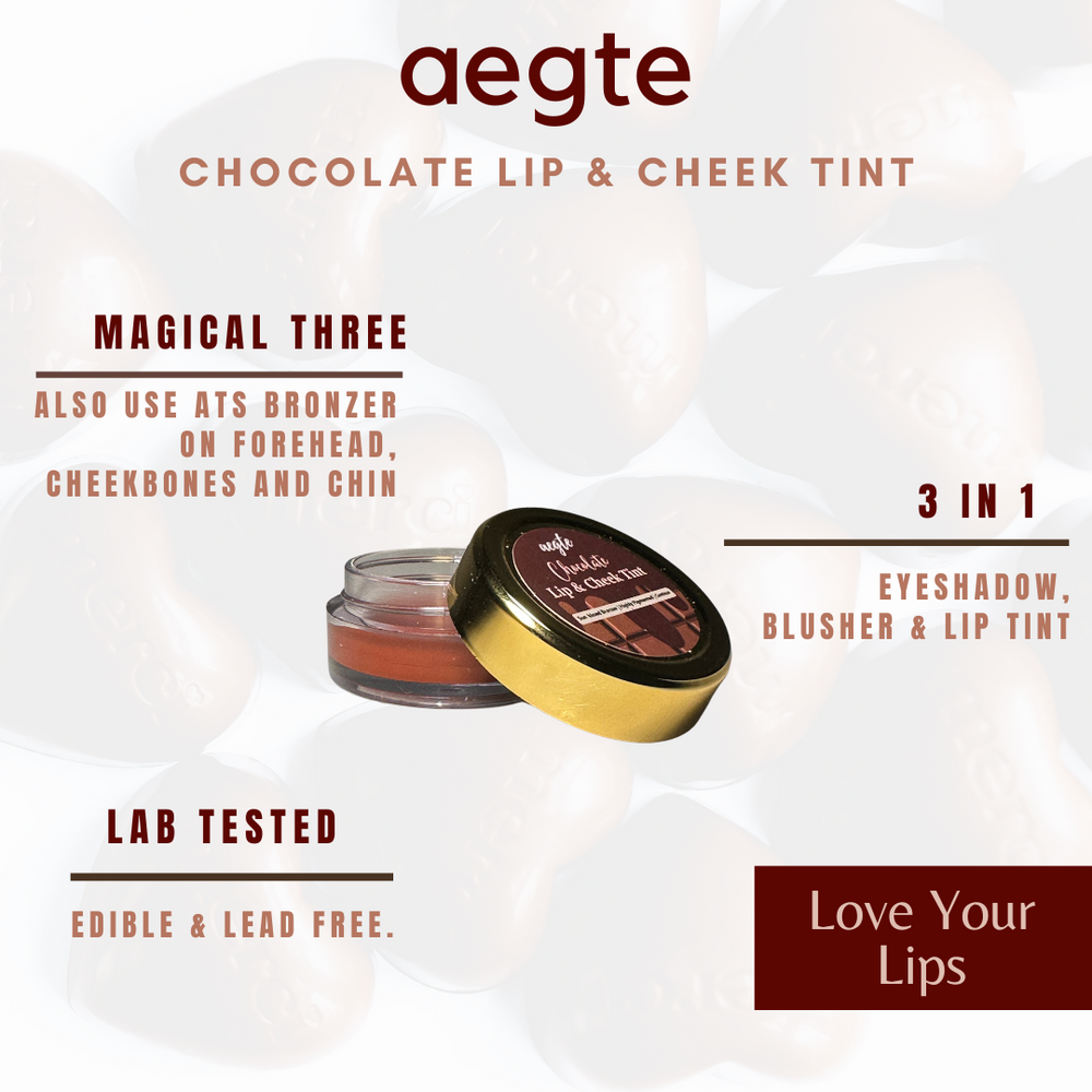 Aegte Organics Lip & Cheek Tint Balm, Skin Corrector DD Cream, 3 in 1 Strobe Glow Spray SPF 60++,  Mattifying Pore Blur Beauty Filter Primer + Sunscreen &  360° Protect Jelly Tinted Lip Lightening Treatment Balm SPF 30++