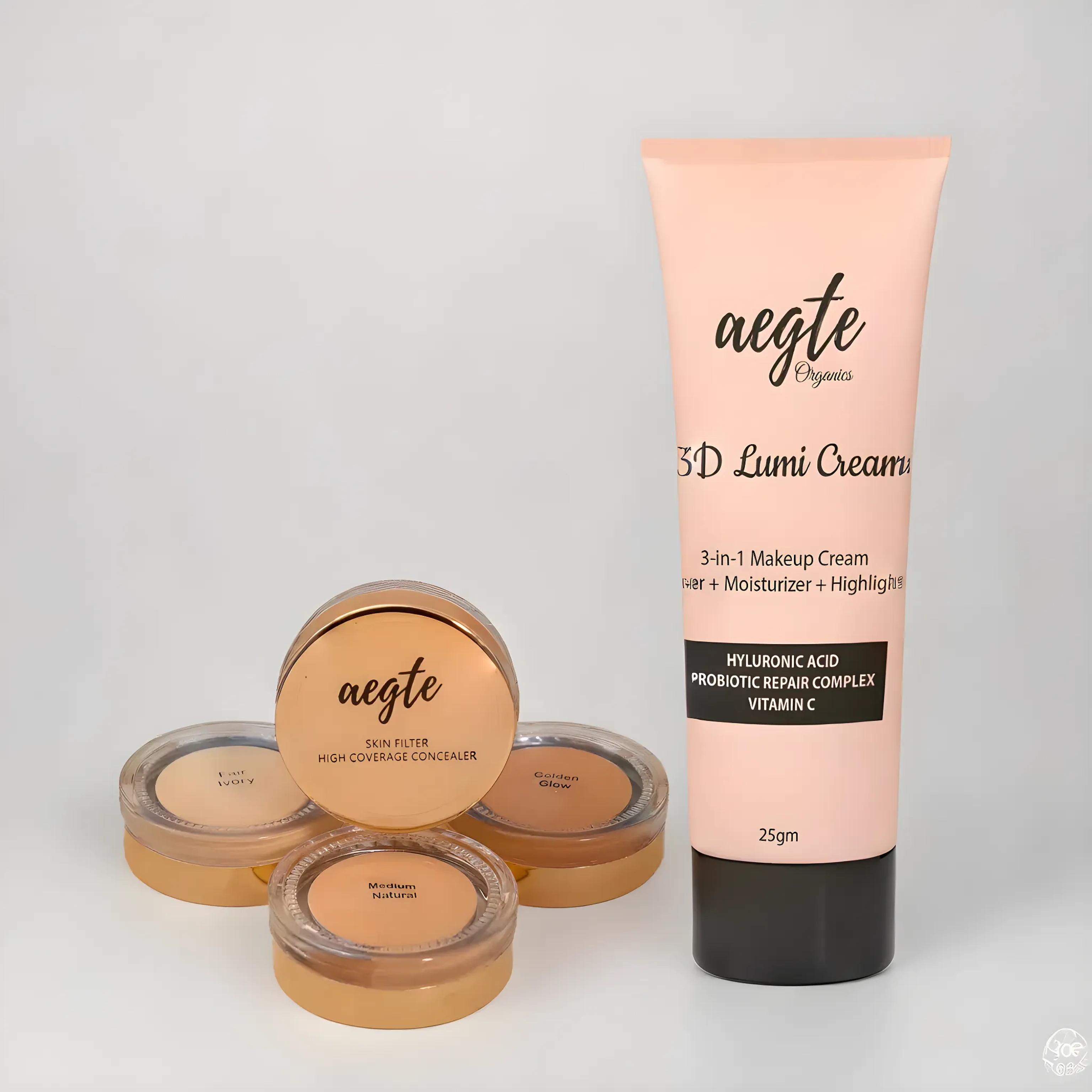 Aegte Skin Filter High Coverage Concealer & 3D Lumi Strobe Cream