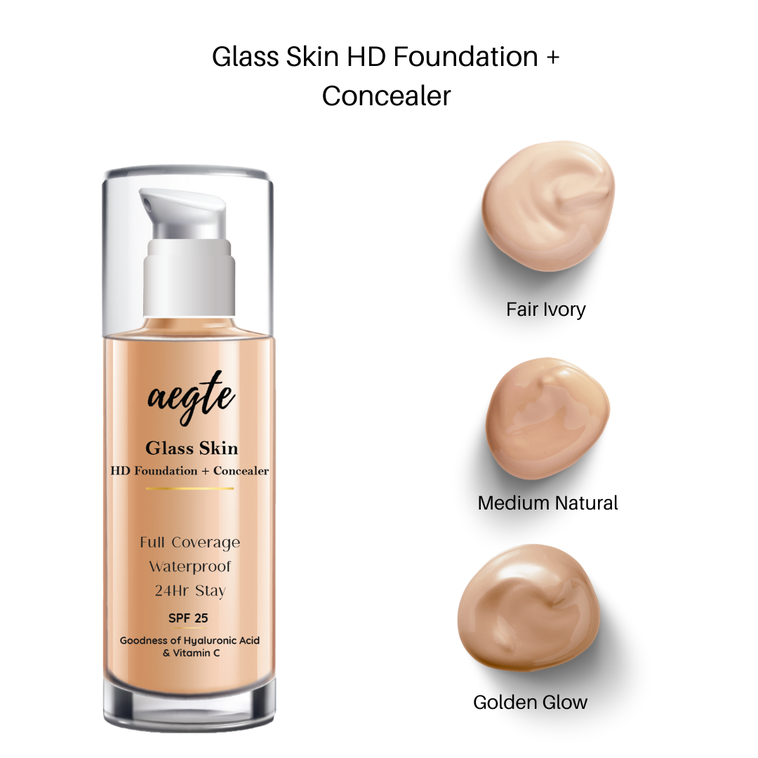 Aegte Best Glass Skin Liquid HD Foundation + Concealer